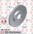ZIMMERMANN Predný brzdový kotúč Octavia 280x22
